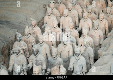 Museo dei Guerrieri di Terracotta, il mausoleo del primo imperatore di Qin, Xian, Provincia di Shaanxi, Cina e Asia Foto Stock