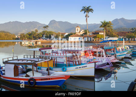 Paraty porta, Stato di Rio de Janeiro, Brasile, Sud America Foto Stock