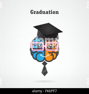 Cervello creativo il concetto di graduazione ,design per poster flyer brochure di copertura. Istruzione idea ,business idea .illustrazione vettoriale Illustrazione Vettoriale