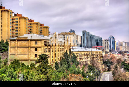 Vista della città di Baku Foto Stock