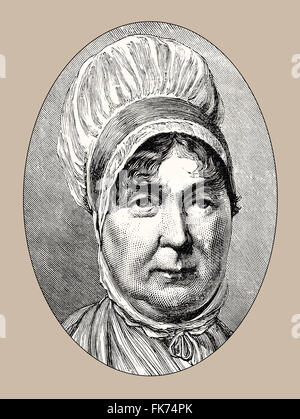 Elizabeth o Betsy Fry, 1780-1845, una prigione inglese reformer, riformatore sociale e un filantropo cristiano Foto Stock