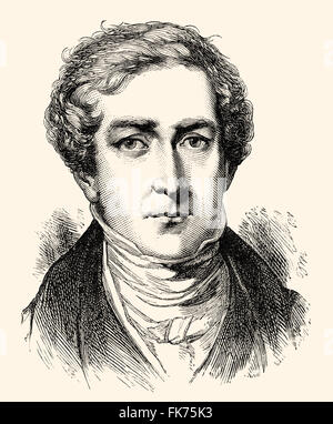 Sir Robert Peel, 1788 - 1850, 2° Baronet scorze di Clanfield, un uomo politico britannico, il primo ministro e il fondatore della Conservativ Foto Stock