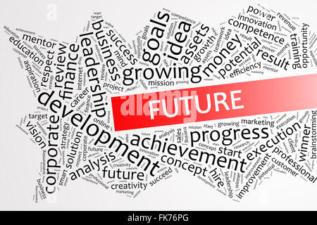 Futuro parola sulla parola cloud concetto di business Foto Stock Futuro parola sulla parola cloud concetto di business Foto Stock