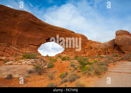 Scene dal famoso Parco Nazionale di Arches, Moab,Utah,USA Foto Stock