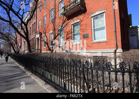 Washington Square North Greenwich Village di New York City Foto Stock