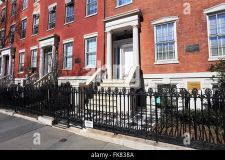 Washington Square North Greenwich Village di New York City Foto Stock