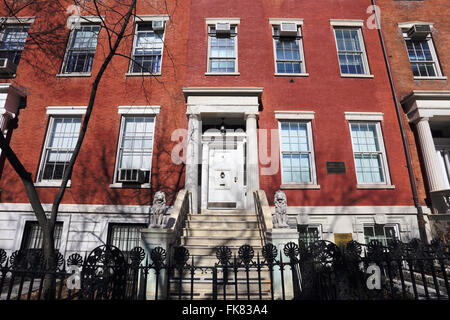 Washington Square North Greenwich Village di New York City Foto Stock