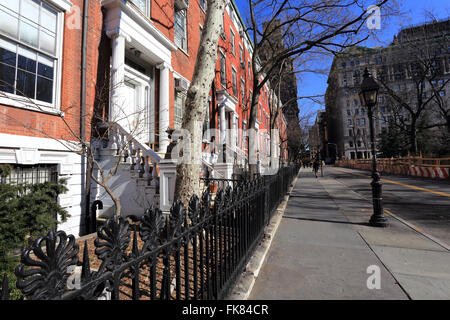 Washington Square North Greenwich Village di New York City Foto Stock