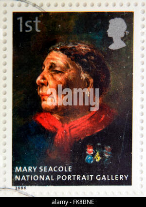 Regno Unito - circa 2006: un timbro stampato in Gran Bretagna dedicata alla National Portrait Gallery, la mostra Maria Seacole Foto Stock