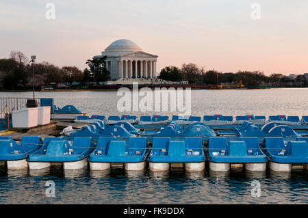 Thomas Jefferson Memorial a Washington DC il National Mall, Tidal Basin Foto Stock