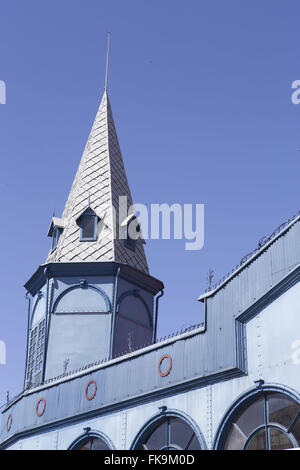 Dettaglio della torre Mercado ver-o-pesos nel centro storico della città Foto Stock