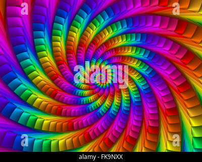 Psichedelico spirale Arcobaleno Texture di sfondo Foto Stock