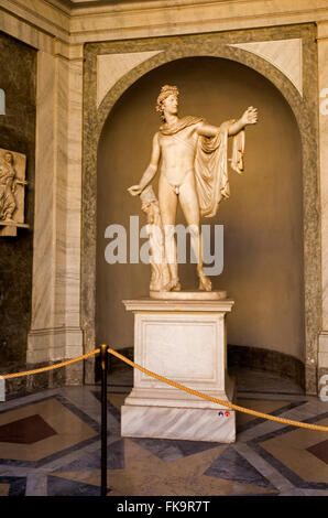 Apollo del Belvedere statua nel Museo del Vaticano Foto Stock