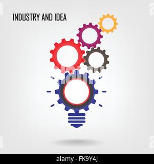 Creative lampadina luce di concept design di sfondo per creare poster flyer brochure coperchio ,business idea ,abstract background.illustr vettore Illustrazione Vettoriale
