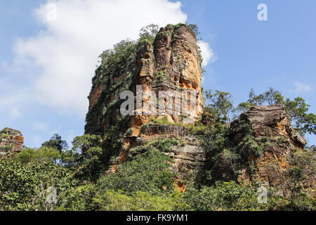 Le formazioni rocciose del Parco Nazionale della Chapada das Mesas Foto Stock