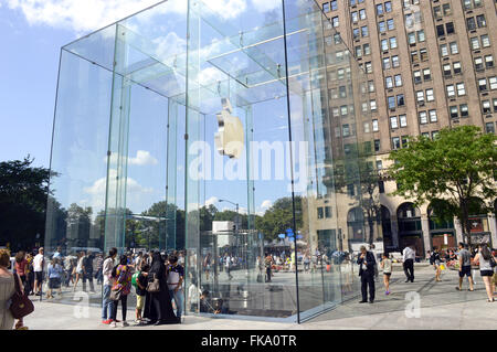 Apple store sulla Quinta Avenue - Fifth Avenue o Quinta Avenue - Manhattan Foto Stock