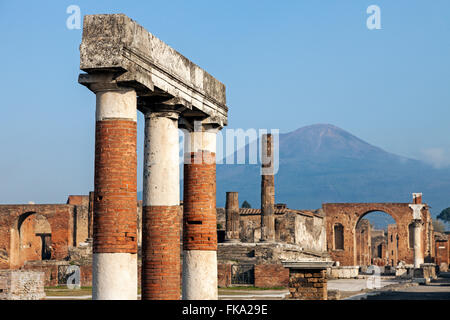 Gli scavi di Pompei e Vesuvio Foto Stock