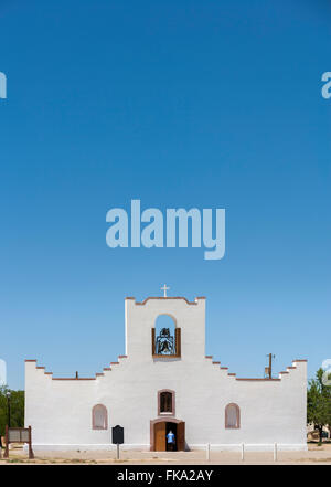 Storica Missione spagnola in Socorro vicino a El Paso Texas. Nuestra Senora de la Concepcion del Socorro. Foto Stock