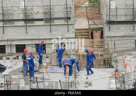 Riqualificazione delle baraccopoli - Progetto Nuovo Paraisópolis - programma comunale per la baraccopoli di eseguire l'aggiornamento Foto Stock