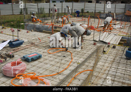 Riqualificazione delle baraccopoli - Progetto Nuovo Paraisópolis - programma comunale per la baraccopoli di eseguire l'aggiornamento Foto Stock
