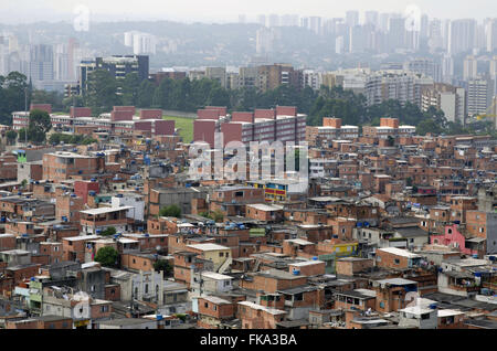 Riqualificazione delle baraccopoli - Progetto Nuovo Paraisópolis - programma comunale per la baraccopoli di eseguire l'aggiornamento Foto Stock
