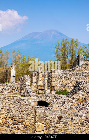 Gli scavi di Pompei e Vesuvio Foto Stock