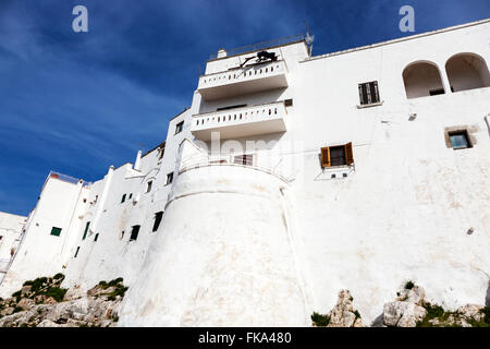 Pareti della città Bianca - Ostuni città vecchia Foto Stock