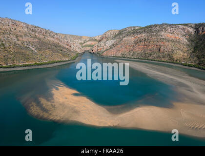 Vista aerea del Arcipelago Buccaneer, Orizzontale Falls, regione di Kimberley, Australia occidentale Foto Stock