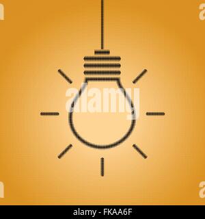 Creative lampadina luce idea concetto segno, mezzitoni style.illustrazione vettoriale Illustrazione Vettoriale
