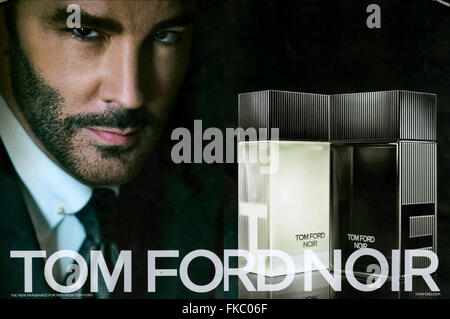 2010S UK Tom Ford Magazine annuncio pubblicitario Foto Stock