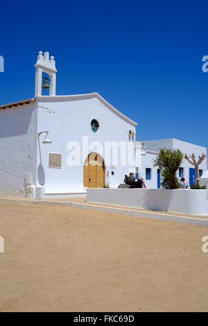 Chiesa in Caleta de Sebo town,La Graciosa, Isole Canarie,Spagna,l'Europa. Foto Stock