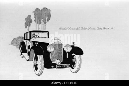 1920S UK Bentley Magazine annuncio pubblicitario Foto Stock