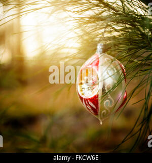 Addobbi natale appeso da albero Foto Stock