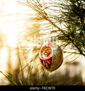 Addobbi natale appeso da albero Foto Stock