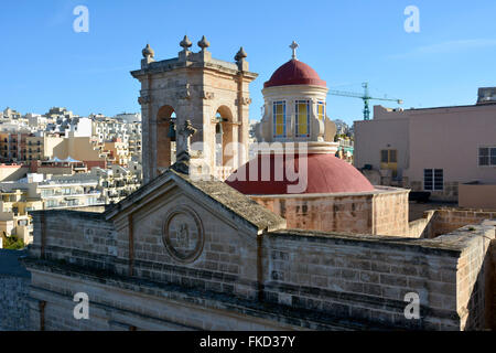 Il tetto del Santuario della Nostra Signora di Mellieha in Mellieha, Malta Foto Stock