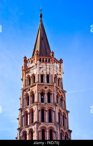 Basilica di St Sernin, dettaglio. Tolouse, Haute Garonne, Midi Pirenei, Francia Foto Stock