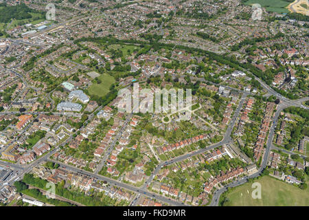 Una veduta aerea della zona vecchia della città di Stroud Foto Stock