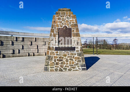 La Battaglia di Bannockburn attrazione turistica a Stirling Scozia entro Rotunda mostra Memorial Cairn Foto Stock