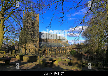 San Michele e Tutti gli Angeli Chiesa, Haworth, West Yorkshire, Inghilterra, Regno Unito. Foto Stock