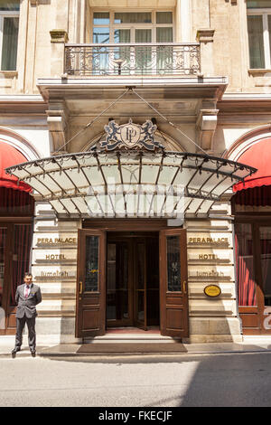 Pera Palace Hotel, Mesrutiyet Caddesi, Tepebasi, Beyoglu, Istanbul, Turchia Foto Stock