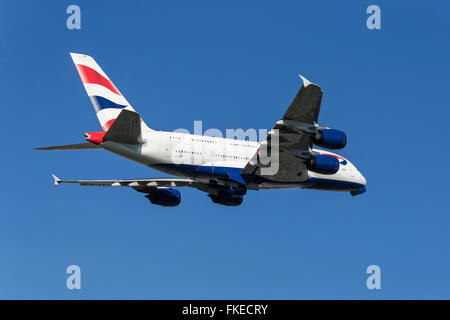 Airbus A380 di British Airways Foto Stock