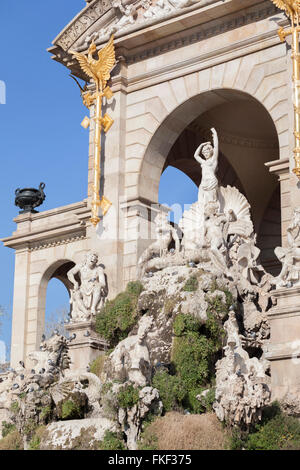 Sculture in Parc de la Ciutadella, da Josep Fontseré. Barcellona. Foto Stock