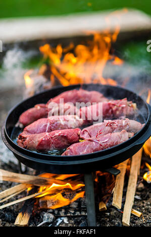 Rouladen alla griglia Foto Stock