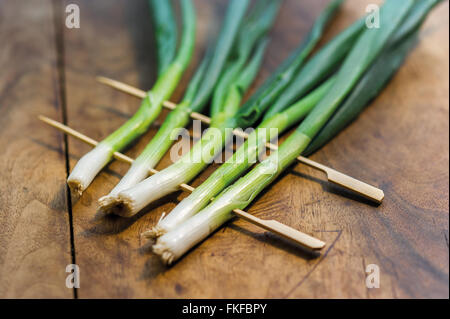 Verde, lo scalogno, molla, cipolle, Foto Stock