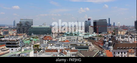 Antenna di Vienna cityscape #1 - Panoramica, Vienna, Austria Foto Stock