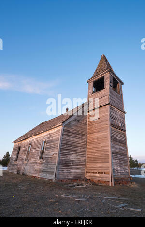 La Flora Chiesa Metodista, costruito nel 1896, Flora, Oregon. Foto Stock