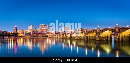 Harrisburg, Pennsylvania skyline panorama Foto Stock