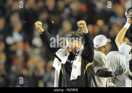 Miami, Florida, Stati Uniti. 7 febbraio, 2010. Miami, FL, Stati Uniti d'America; Nuovo Orleansdefeat Indianapolis Colts 31-17 nel Super Bowl XLIV presso Sun Life Stadium on Feb 7, 2010.ZUMA Press/Scott A. Miller © Scott A. Miller/ZUMA filo/Alamy Live News Foto Stock