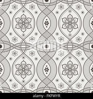 Vector seamless pattern di linee intrecciate Illustrazione Vettoriale