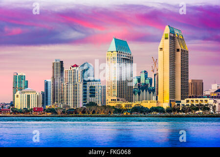 San Diego, California, Stati Uniti d'America skyline del centro. Foto Stock